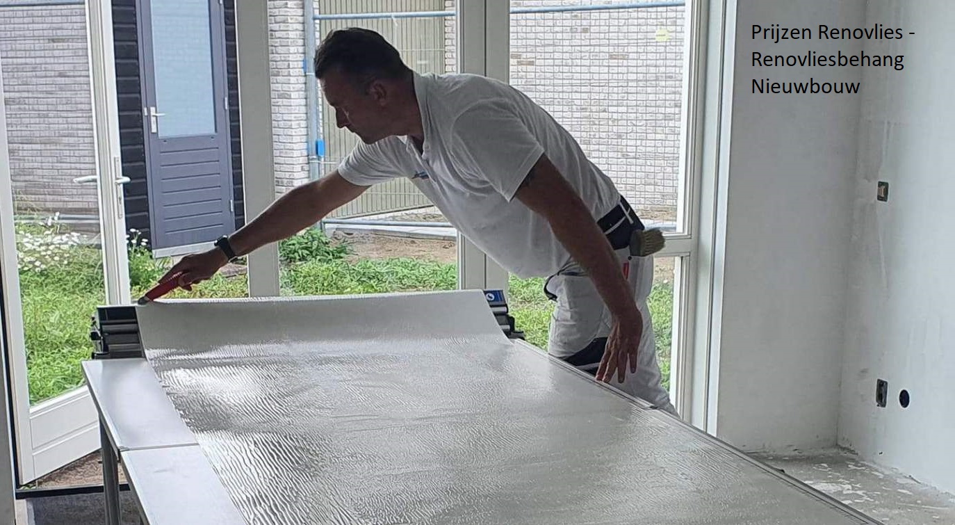 Prijzen Renovlies Behang Nieuwbouw vanaf  6,50 p/m2